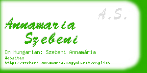 annamaria szebeni business card